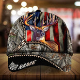 Maxcorners Zipper Artwork Deer Hunting Personalized Hats 3D Multicolored