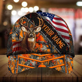 Maxcorners Crown Of Thorn Deer Hunting Personalized Hats 3D Multicolored
