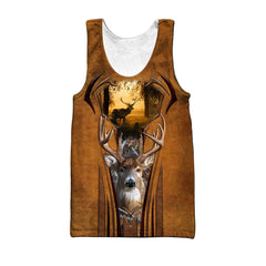 Maxcorners Deer Hunting Shirts Custom Name Shirt 3D All Over Printed Clothes