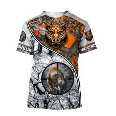 Maxcorners Boar Hunting Premium Custom Name Shirt 3D All Over Printed Clothes