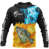 Maxcorners CRAPPIE ON FIRE Fishing 3D Hoodie