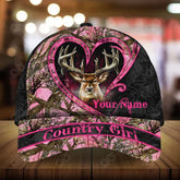 Maxcorners Love Deer Country Girls Personalized Hats 3D Multicolored