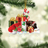 MAXCORNERS DOBERMAN MERRY CHRISTMAS HANGING ORNAMENT