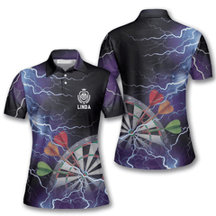 Maxcorners Darts Thunder Lightning Personalized Name 3D Shirt