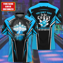 Maxcorners Bowling Crazy Multicolor Option Customized Name 3D Shirt