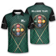 Maxcorners Celtic Pattern Custom Billiard 3D Shirt