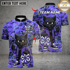 Maxcorners Darts Cartoon Wolf Graffiti Multicolor Customized Name, Team Name 3D Shirts