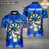 Maxcorners Darts Cool Hiphop Shark With Dartboard Multicolor Customized Name, Team Name 3D Shirts