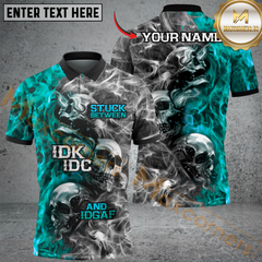 Maxcorners Darts Skull Mutilcolor Options Personalized Name, Team Name 3D Polo Shirt