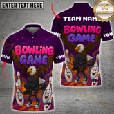 Maxcorners Bowling Eagle Funny Ball Multicolor Customized Name, Team Name 3D Shirts