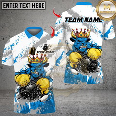 Maxcorners Bowling Muscle Boxing Bull Multicolor Customized Name, Team Name 3D Shirts