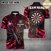 Maxcorners Darts Thunder Lightning Dartboard Multicolor Customized Name, Team Name 3D Shirts