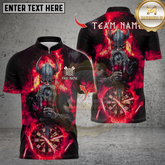 Maxcorners Darts Flame Viking Warrior With Dartboard Multicolor Customized Name, Team Name 3D Shirts