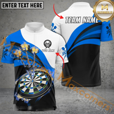 Maxcorners Darts Classic Mutilcolor Options Personalized Name, Team Name 3D Polo Shirt