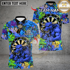Maxcorners Darts Muscle Bull With Dartboard Multicolor Customized Name, Team Name 3D Shirts