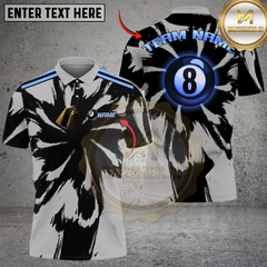 Maxcorners Billiards Black Gold Explosion Multicolor Customized Name, Team Name 3D Shirt