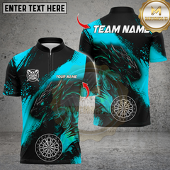 Maxcorners Darts Dragon With Dartboard Multicolor Customized Name, Team Name 3D Shirts