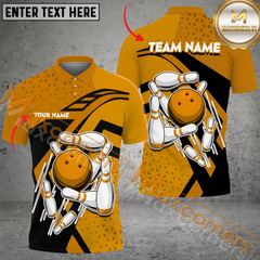 Maxcorners Crossing Bowling Jersey Multicolor Option Customized Name, Team Name 3D Polo Shirt