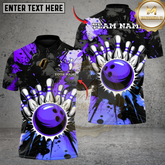 Maxcorners Bowling Storm Splash Bowl Multicolor Customized Name Team Name 3D Shirts