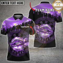 Maxcorners Darts Neon Holographic Lips Dartboard Multicolor Customized Name, Team Name 3D Shirts