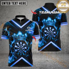 Maxcorners Premium Golden Dartboard With Crown Darts Multioptions Personalized Name, Team Name Unisex 3D Shirts