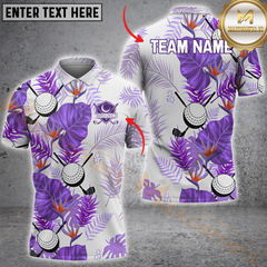 Maxcorners Golf Tropical Fairway Multicolor Personalized Name, Team Name 3D Shirt