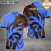 Maxcorners Darts Dragon Paint Pattern MutilColor Option Customized Name, Team Name 3D Polo Shirt
