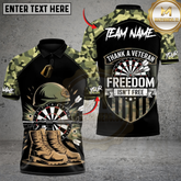 Maxcorners Veteran Honor Darts Multicolor Customized Name, Team Name 3D Shirts