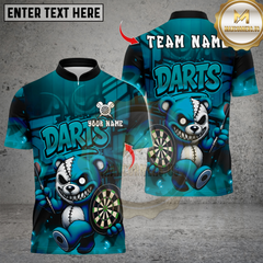 Maxcorners Darts Halloween Bear With Dartboard Multicolor Customized Name, Team Name 3D Shirts