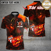 Maxcorners Bowling Fire Dragon Multioptions Personalized Name, Team Name Unisex 3D Shirts