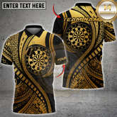 Maxcorners Darts Sport Polynesian Tribal Target Mandala Multicolor Customized Name, Team Name 3D Shirts