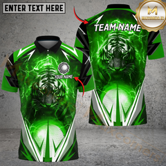 Maxcorners Golf Electric Tiger Multicolor Customized Name, Team Name 3D Shirts