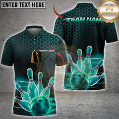 Maxcorners Bowling Impact Multicolor Customized Name, Team Name 3D Shirts