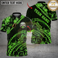 Maxcorners Bowling And Pins Polynesian Pattern Multicolor Customized Name, Team Name 3D Shirts