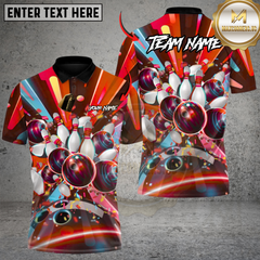Maxcorners Infinity Strike Bowling Multicolor Customized Name, Team Name 3D Shirts
