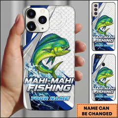 Maxcorners Mahi-mahi Fishing Phone Case Splash Art Fishing Phone Case Custom Name