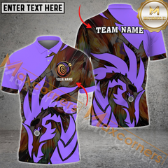 Maxcorners Darts Dragon Paint Pattern MutilColor Option Customized Name, Team Name 3D Polo Shirt