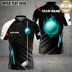 Maxcorners Golf Fireball Multicolor Customized Name, Team Name 3D Shirts