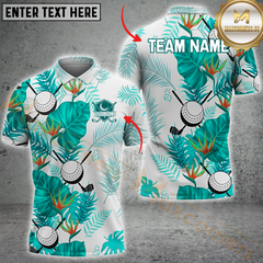 Maxcorners Golf Tropical Fairway Multicolor Personalized Name, Team Name 3D Shirt