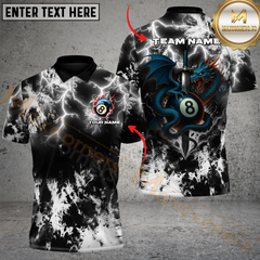 Maxcorners Storm Dragon Billiard Jersey Personalized Name 3D Unisex Shirt