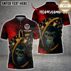 Maxcorners Darts Savage Gorilla Personalized Name 3D Unisex Shirt