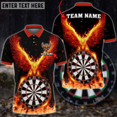 Maxcorners Darts Rebirth Flame Phoenix Multicolor Customized Name, Team Name 3D Shirts