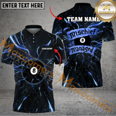 Maxcorners Billiard Ball 8 Mischief Managed Multicolor Options Personalized Name, Team Name 3D Polo Shirt (4 Colors)