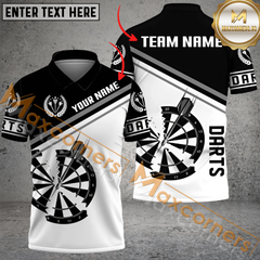 Maxcorners Broken Darts Jersey Customized Name, Team Name 3D Polo Shirt