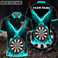 Maxcorners Darts Rebirth Flame Phoenix Multicolor Customized Name, Team Name 3D Shirts