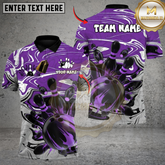 Maxcorners Bowling Crimson Chaos Strike Multicolor Customized Name, Team Name 3D Shirts