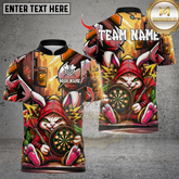 Maxcorners Darts Cool Bunny Street Style Graffiti Multicolor Customized Name, Team Name 3D Shirts