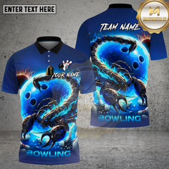 Maxcorners Bowling Neon Scorpion Cosmic Strike Design Multi Options Personalized Name Team Name 3D Shirt