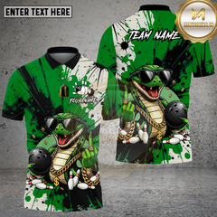 Maxcorners Bowling Cool Lizard Hip Hop Street Style Multi Options Personalized Name Team Name 3D Shirt