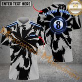 Maxcorners Storm Billiard Jersey Multicolor Options Personalized Name, Team Name 3D Polo Shirt (4 Colors)
